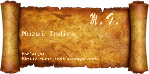 Muzsi Indira névjegykártya